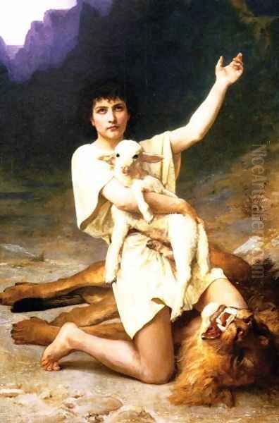 The Shepherd David Oil Painting by Elizabeth Jane Gardner Bouguereau