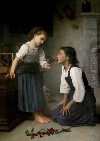 La Becquee Oil Painting by Elizabeth Jane Gardner Bouguereau