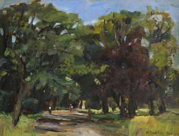 Parklandschaft Oil Painting by Max Zettler