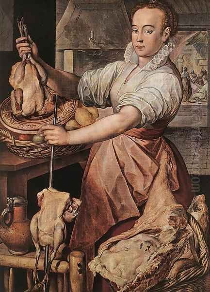 The Cook 1574 Oil Painting by Joachim Beuckelaer