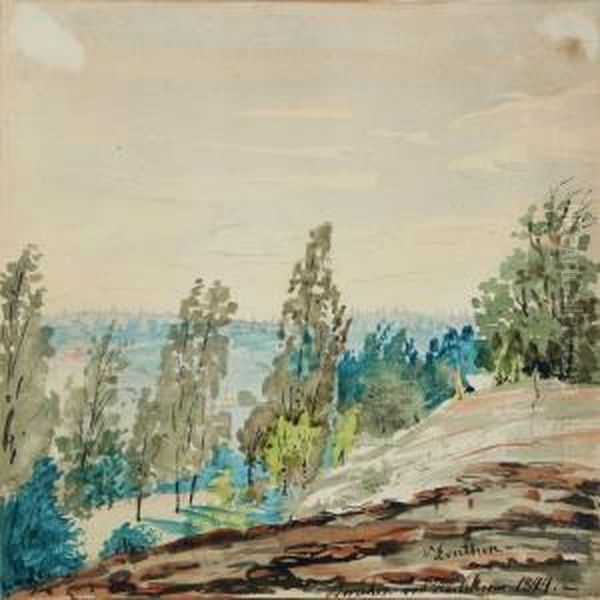 Stor Skov Ved Karlskrona Oil Painting by Christian Olavius Zeuthen