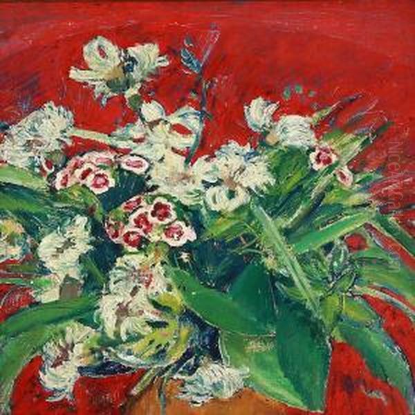 Flowers Oil Painting by Ernst Zeuthen