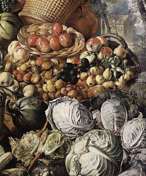 Market Woman with Fruit, Vegetables and Poultry (detail) 1564 Oil Painting by Joachim Beuckelaer