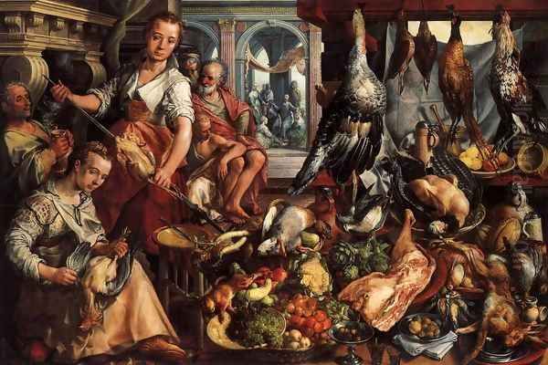 The Well-Stocked Kitchen Oil Painting by Joachim Beuckelaer