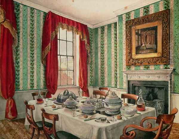 Our Dining Room at York, 1838 Oil Painting by Mary Ellen Best