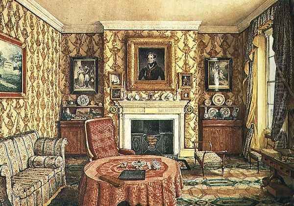 Our Drawing Room at York Oil Painting by Mary Ellen Best