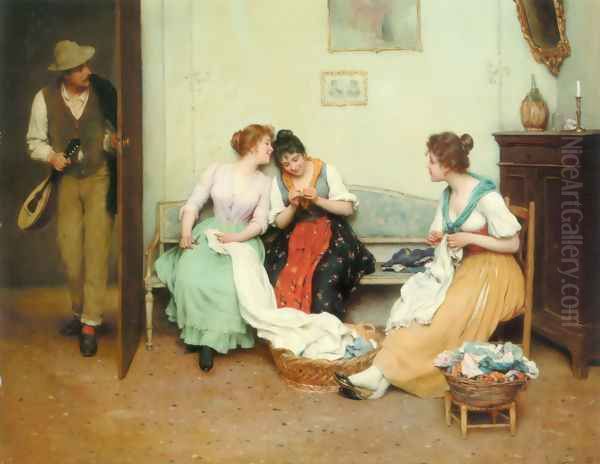 The friendly gossips 1901 Oil Painting by Eugene de Blaas