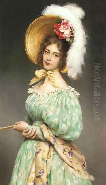 Musette Oil Painting by Eugene de Blaas