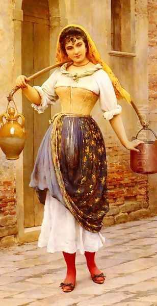 Le Travail (Work) Oil Painting by Eugene de Blaas