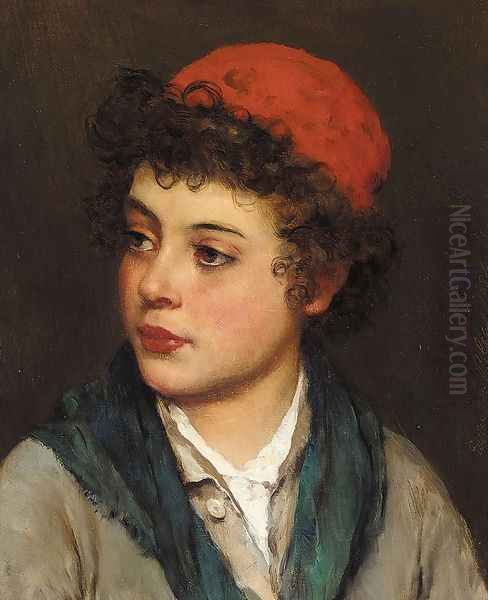 Portrait of a Boy Oil Painting by Eugene de Blaas