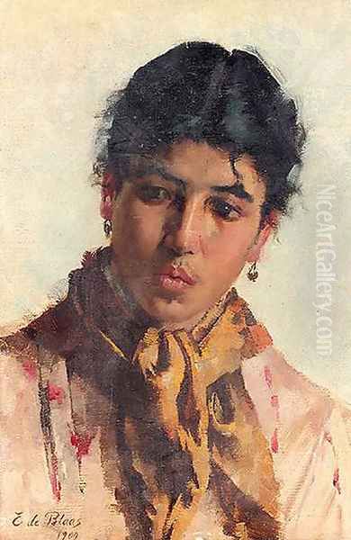 Portrait of a Woman Oil Painting by Eugene de Blaas