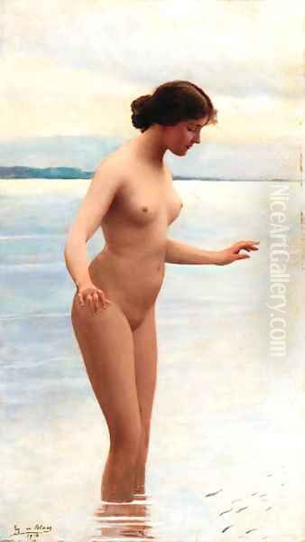 Female nude Oil Painting by Eugene de Blaas