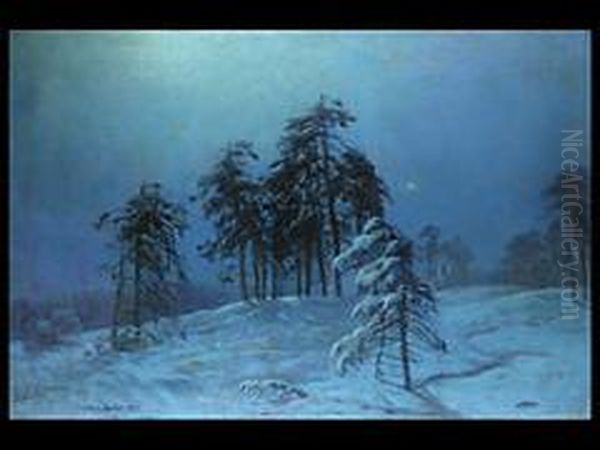 Winterlandschaft Oil Painting by Stanislas-Julianovitch Zhoukovski