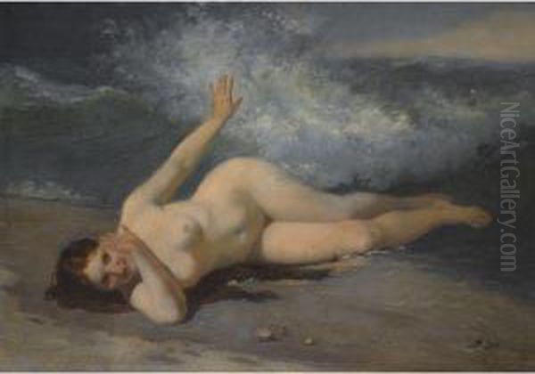 The Bather Oil Painting by Firs Sergeyevich Zhuravlev