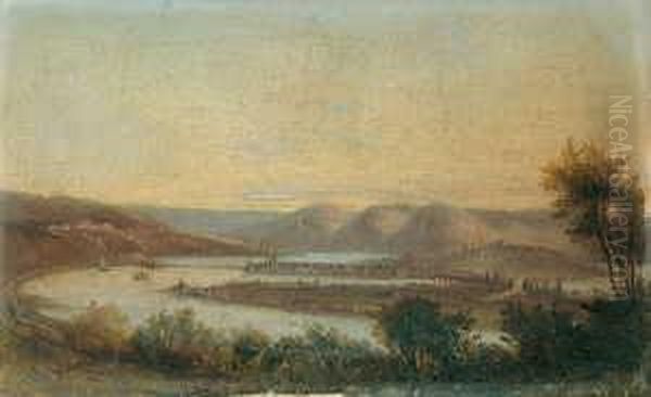 Blick Auf Koblenz Und Den Mittelrhein. Oil Painting by Conrad Zick