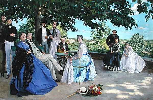 Family reunion, 1867 Oil Painting by Frederic Bazille