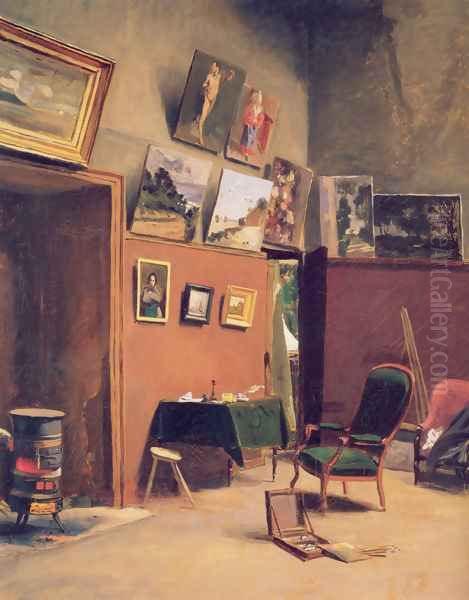 Studio in the rue de Furstenberg Oil Painting by Frederic Bazille