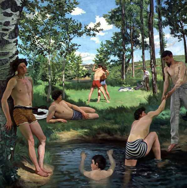 Summer Scene, 1869 Oil Painting by Frederic Bazille