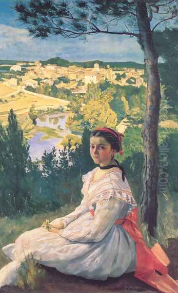 View of the Village 1868 Oil Painting by Frederic Bazille