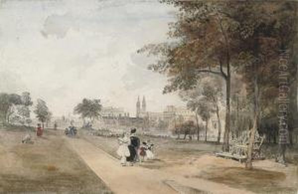 View Of Regent's Park, London Oil Painting by Henry Bryan Ziegler