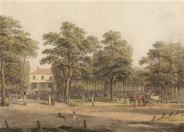 Apub In The Prater Oil Painting by Johann Ziegler