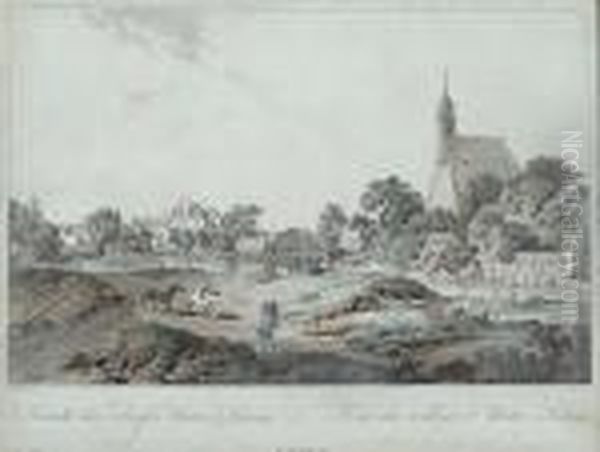 Ansicht Der Stadt Krems Oil Painting by Johann Ziegler