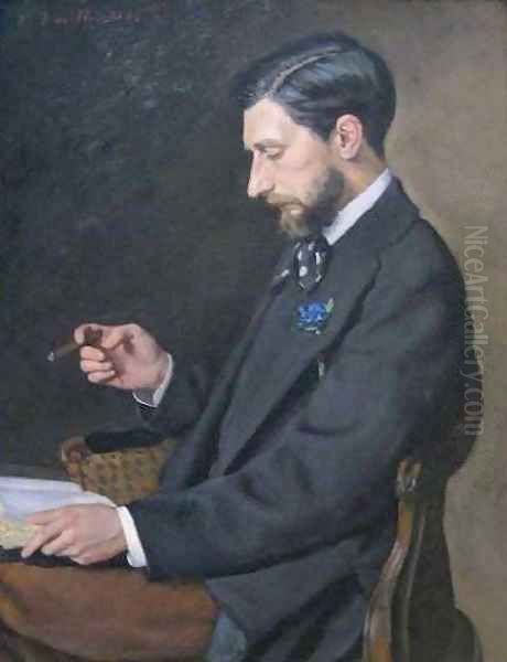 Edmond Maitre Oil Painting by Frederic Bazille