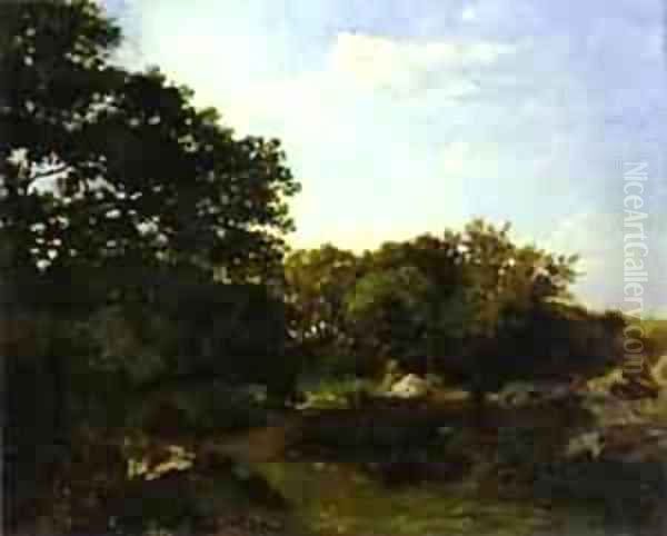 Forest Of Fontainebleau 1865 Oil Painting by Frederic Bazille