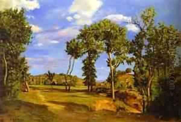 Landscape On The Shore Of Lez 1870 Oil Painting by Frederic Bazille