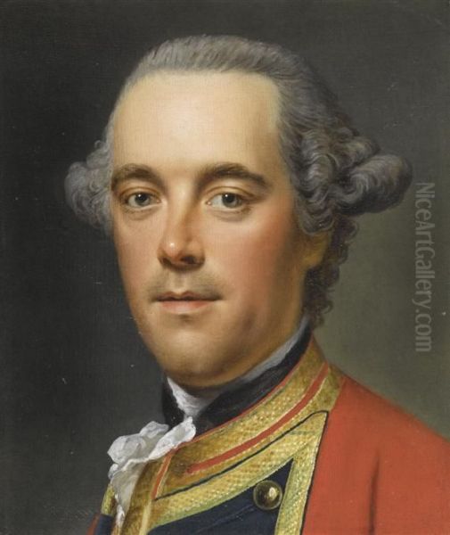 Portrait Of General William Fawcett Oil Painting by Johann Georg Ziesenis