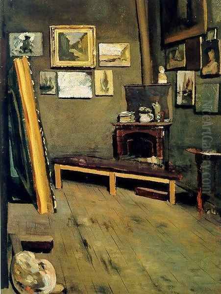 Studio of the Rue Visconti 1867 Oil Painting by Frederic Bazille