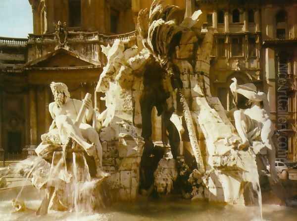 The Four Rivers Fountain Oil Painting by Gian Lorenzo Bernini