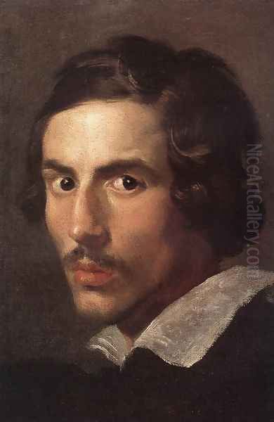 Self-Portrait as a Young Man c. 1623 Oil Painting by Gian Lorenzo Bernini