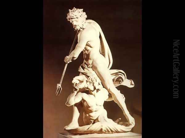 Neptune and Triton Oil Painting by Gian Lorenzo Bernini