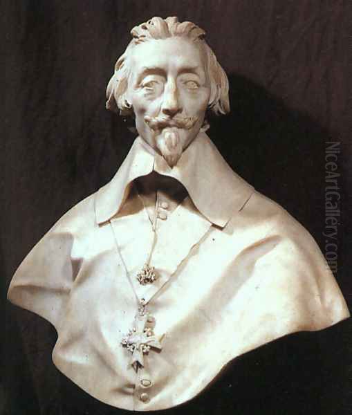 Bust of Cardinal Armand de Richelieu Oil Painting by Gian Lorenzo Bernini