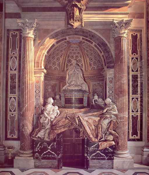 Tomb of Pope Alexander VII Oil Painting by Gian Lorenzo Bernini