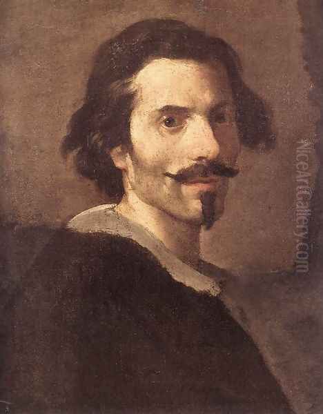 Self-Portrait as a Mature Man Oil Painting by Gian Lorenzo Bernini