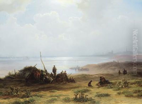 Aria Di Temporale Sulla Brughiera Di Luneburg Oil Painting by August Richard Zimmermann