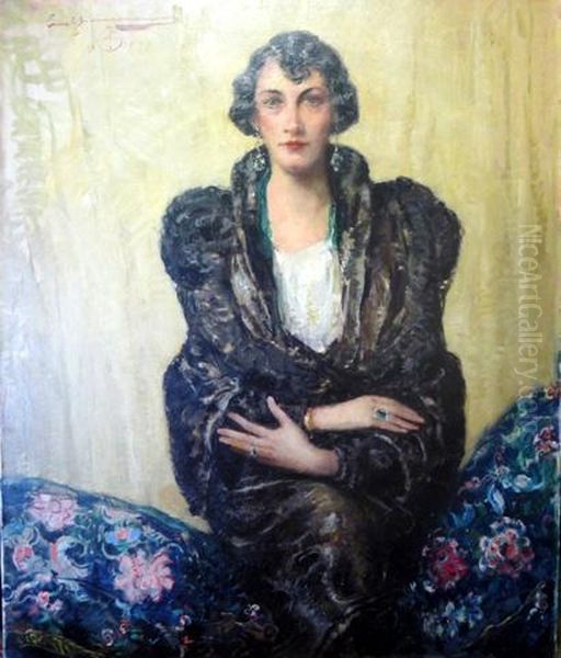 Portrait Einer Adeligen Dame Oil Painting by Ernst Reinhard Zimmermann