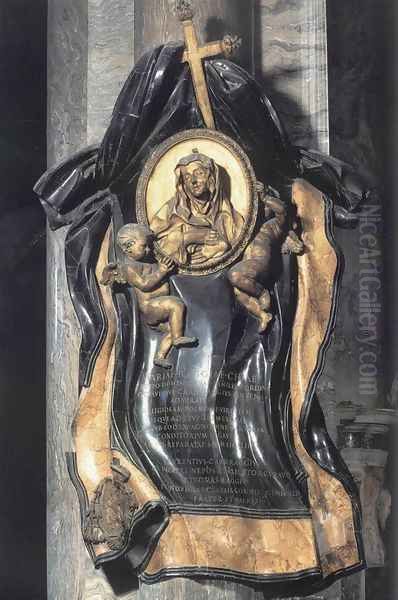 Memorial to Maria Raggi Oil Painting by Gian Lorenzo Bernini