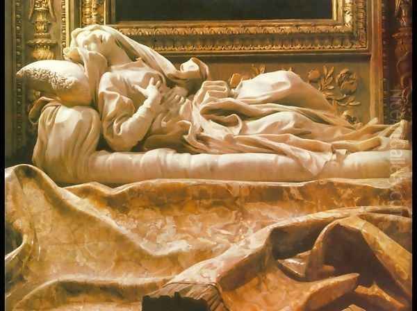 The Blessed Lodovica Albertoni [detail] Oil Painting by Gian Lorenzo Bernini