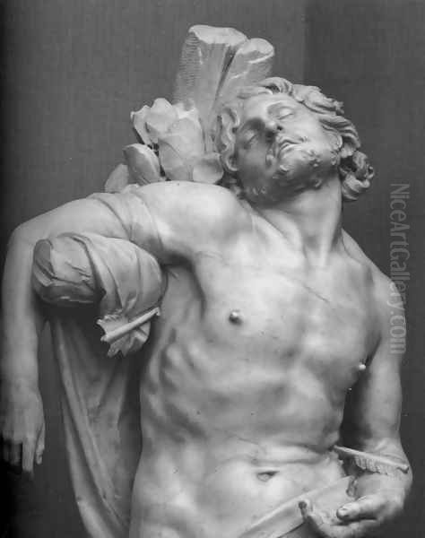 Saint Sebastian [detail] Oil Painting by Gian Lorenzo Bernini