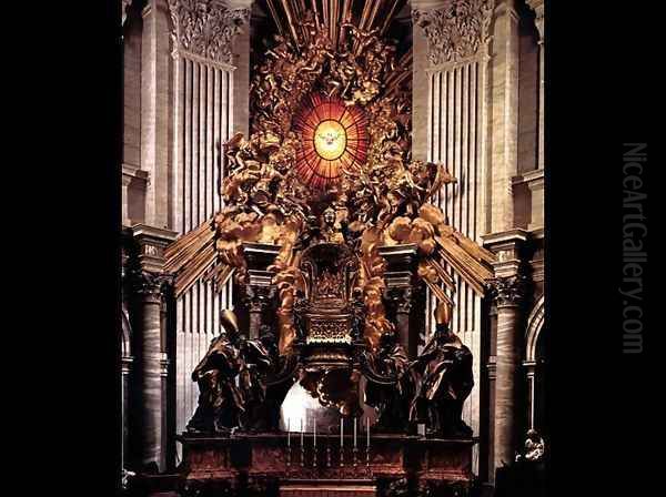 The Chair of Saint Peter (or The Glory) Oil Painting by Gian Lorenzo Bernini