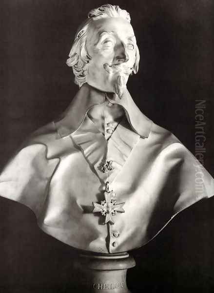 Portrait Bust of Cardinal Richelieu Oil Painting by Gian Lorenzo Bernini