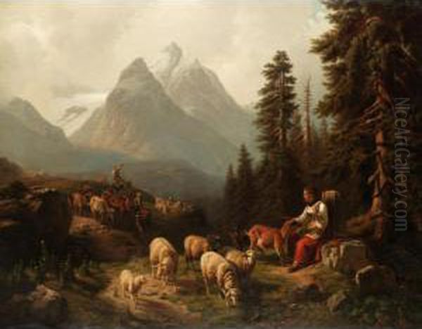 The Shepherd's Return Oil Painting by Bayle Zoellner