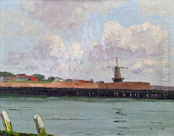 An Den Festungsmauern Von Vlissingen Oil Painting by Alfred Zoff