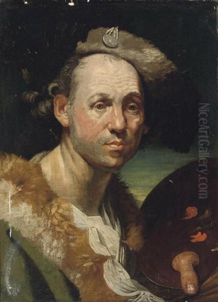 Portrait Of The Artist Oil Painting by Johann Zoffany