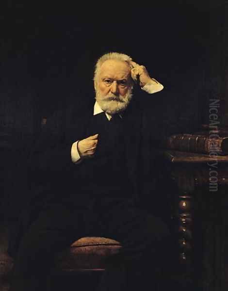 Portrait of Victor Hugo Oil Painting by Leon Bonnat