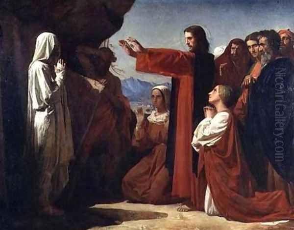 The resurrection of Lazarus Oil Painting by Leon Bonnat