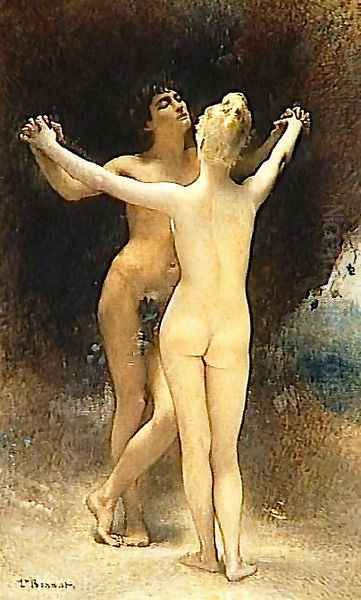 Idylle Oil Painting by Leon Bonnat